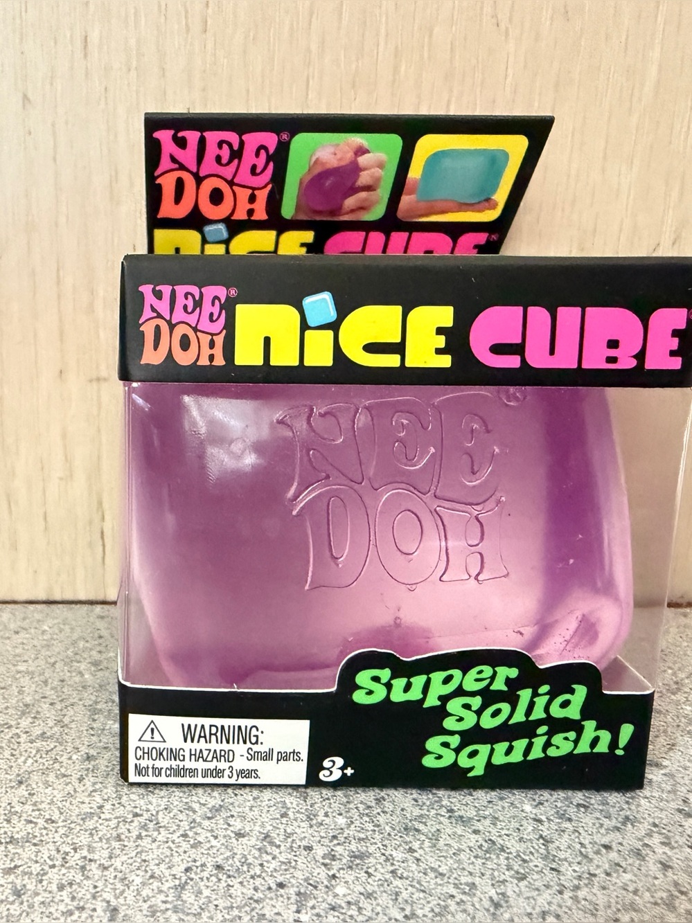 New Nee Doh Nice Cube Purple Super Solid Squish Schylling Needoh Squishy Toy